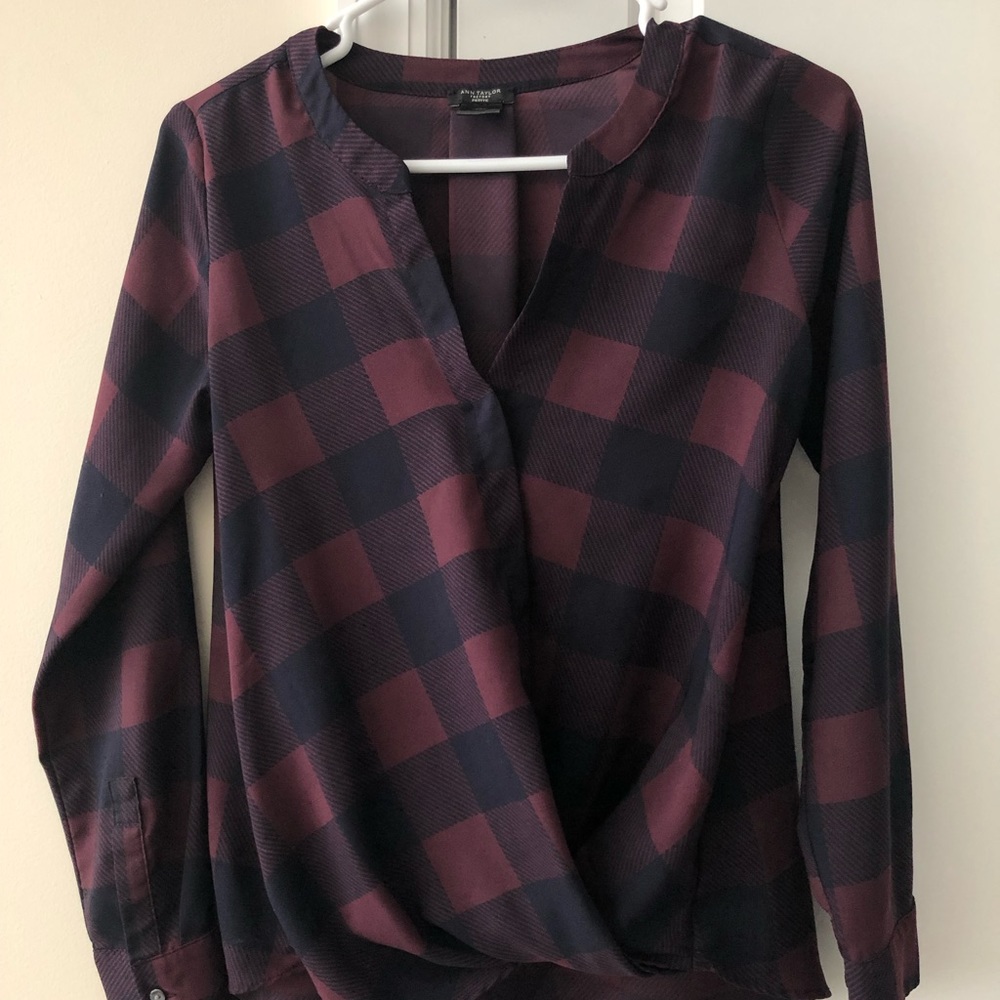 Ann Taylor Petite plaid shirt